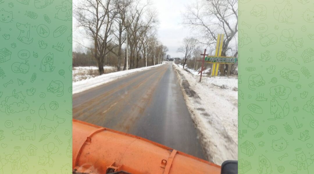 Организации Управления автомобильных дорог Брянской области продолжают очистку снега с дорог