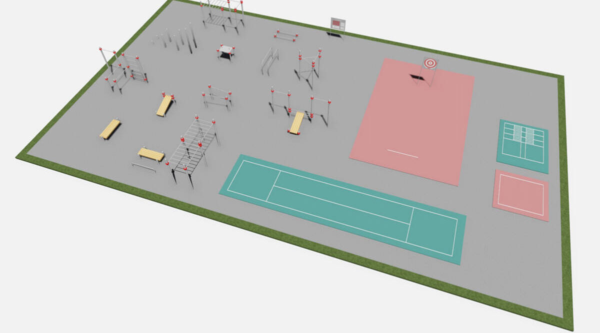 В Трубчевском районе в 2025 году благоустроили спортивную площадку