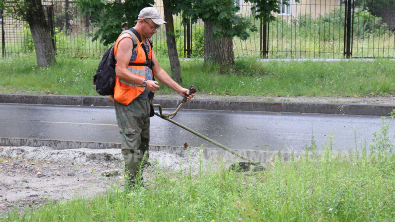 В Брянске скосили траву в скверах и парках на 90 тысяч кв. метрах